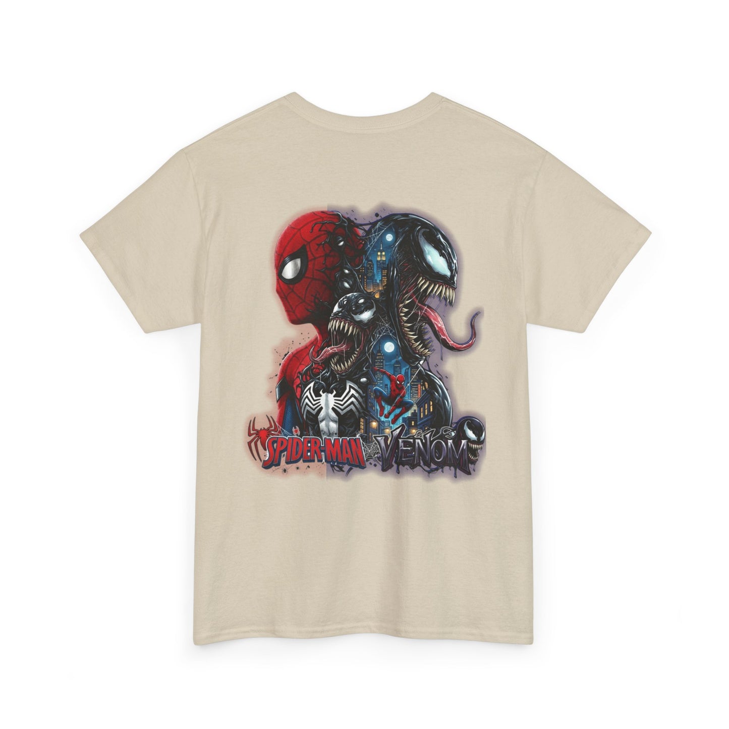 Spider-Man vs Venom Graphic Tee — Superhero Back Print