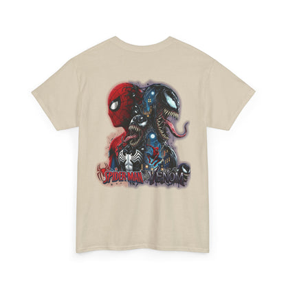 Spider-Man vs Venom Graphic Tee — Superhero Back Print
