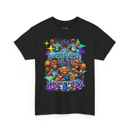 Charlotte Hornets Basketball T-Shirt — Team Player Caricature Tee