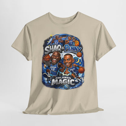 Orlando Magic Basketball Tee — Shaq & Penny Retro Cartoon Design