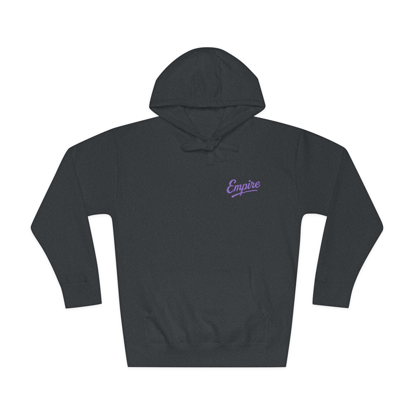 Empire Signature Embroidered Hoodie — Minimal Fleece with Purple 'Empire' Logo