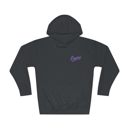 Empire Signature Embroidered Hoodie — Minimal Fleece with Purple 'Empire' Logo