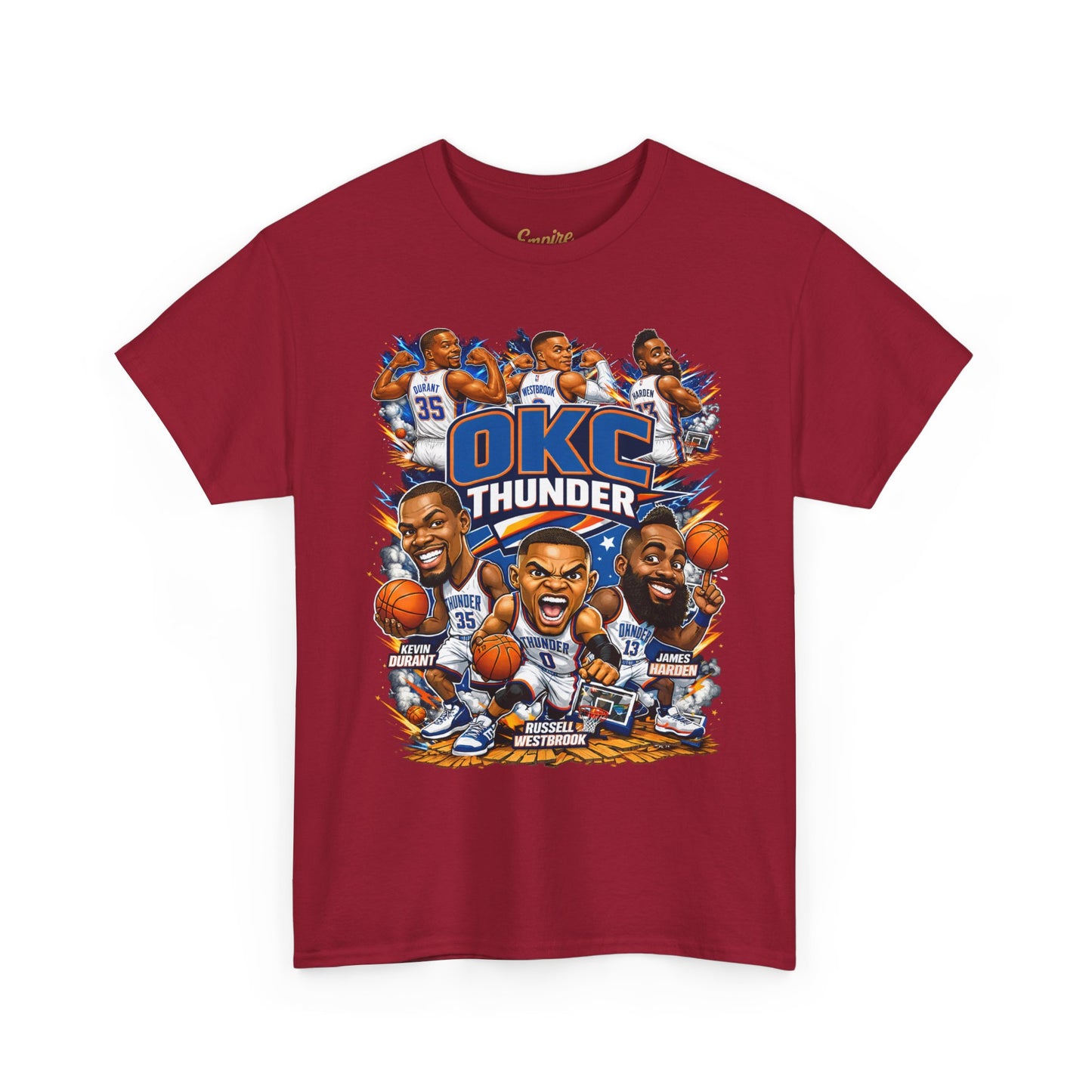 OKC Thunder Caricature Basketball T-Shirt — Team Players Graphic Tee