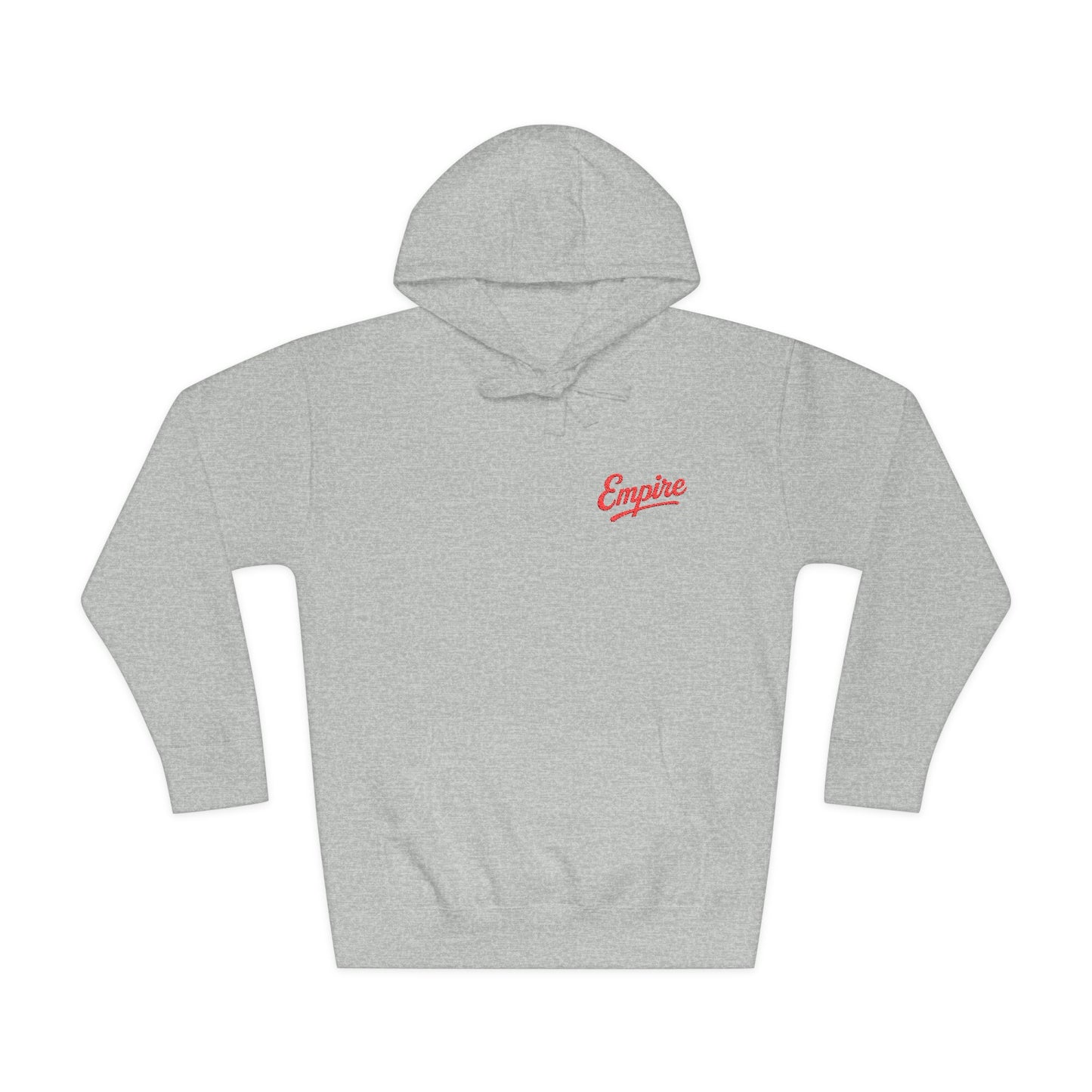 Empire Signature Embroidered Hoodie — Minimal Fleece with Red 'Empire' Logo