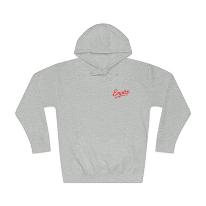 Empire Signature Embroidered Hoodie — Minimal Fleece with Red 'Empire' Logo
