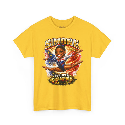 Simone Champion Gymnastics T-Shirt — "Fly Like a Champion" Tribute Tee