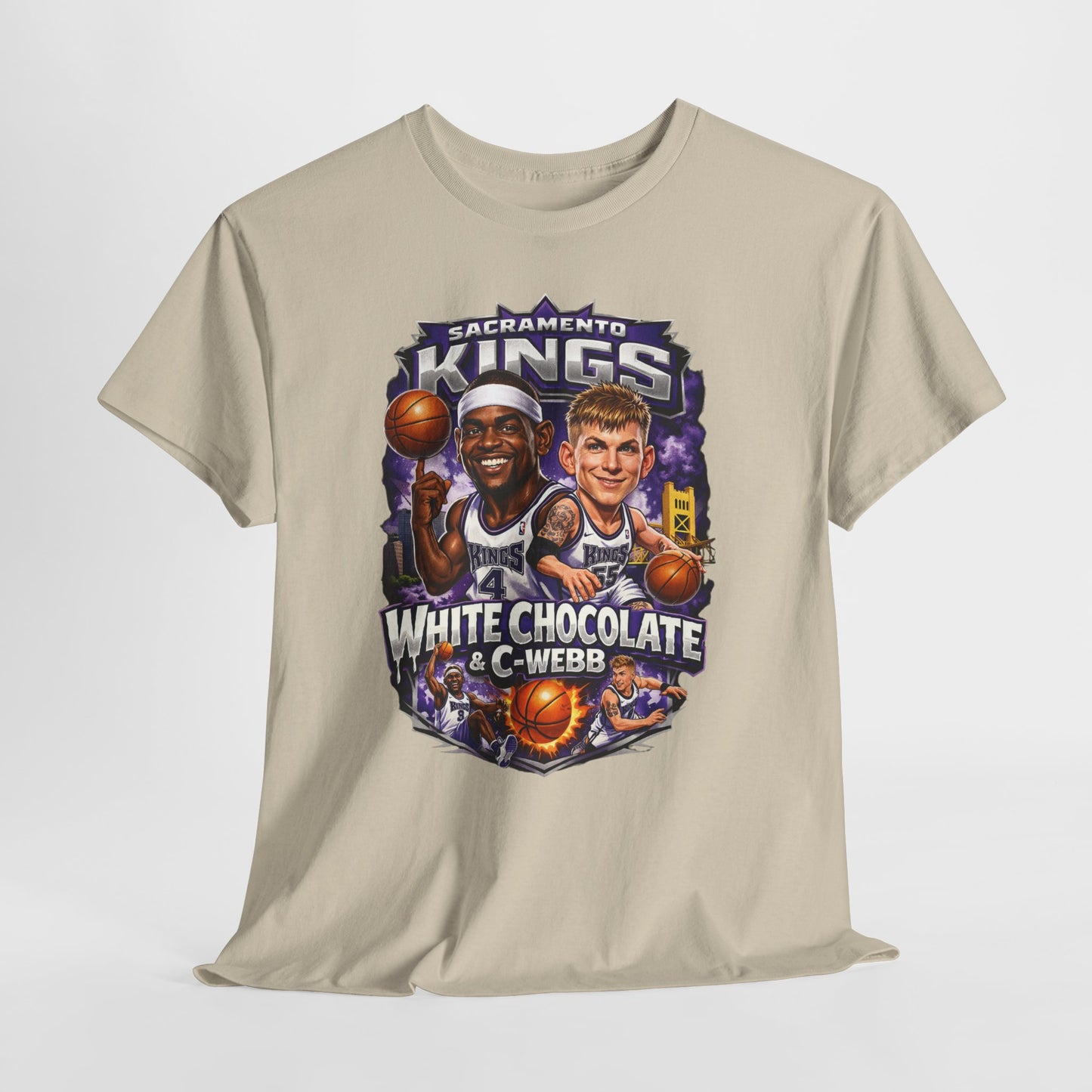 Sacramento Kings 'White Chocolate & C-Webb' Basketball Tee