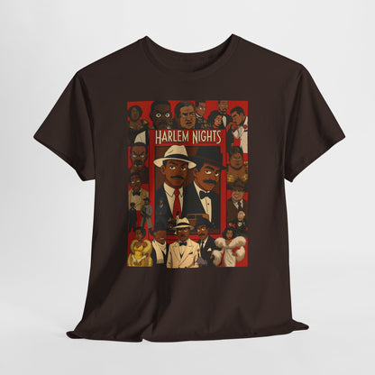 Harlem Nights Unisex Heavy Cotton Tee - Vintage Style Graphic T-Shirt for Movie Lovers