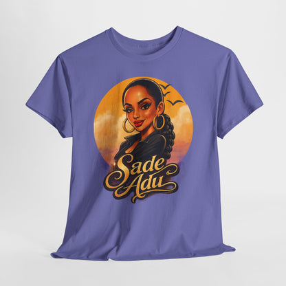 Sade Adu Portrait T-Shirt — Retro Sunset R&B Icon Tee