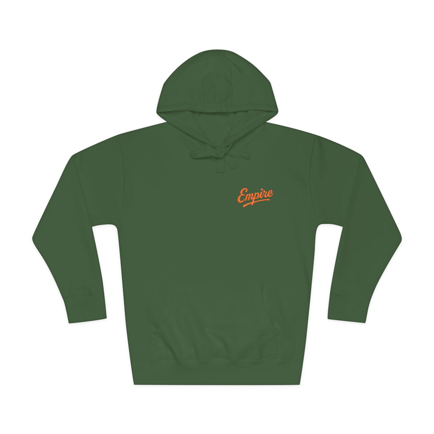 Empire Signature Embroidered Hoodie — Minimal Fleece with Orange 'Empire' Logo