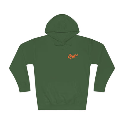 Empire Signature Embroidered Hoodie — Minimal Fleece with Orange 'Empire' Logo