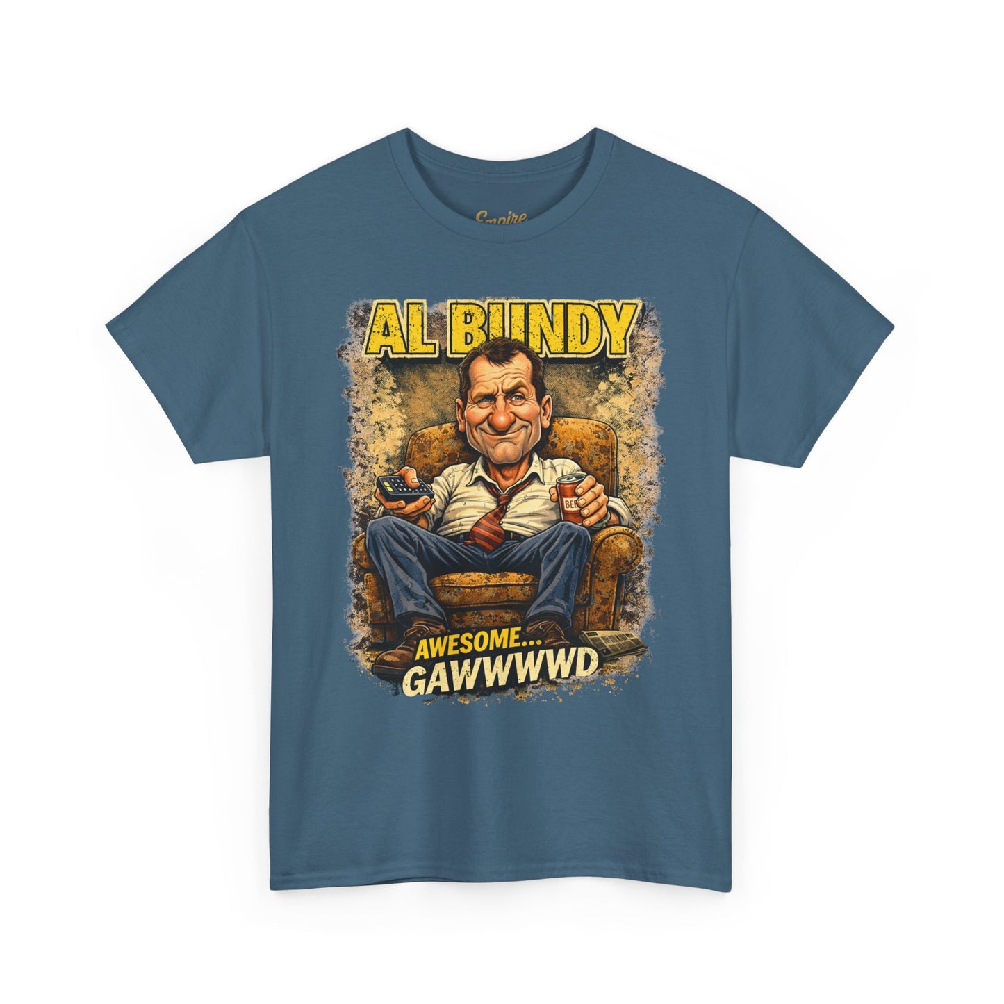 Retro TV Character Tee — "Al Bundy Awesome... Gawwwwd" Graphic T-Shirt
