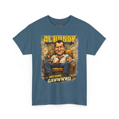 Retro TV Character Tee — "Al Bundy Awesome... Gawwwwd" Graphic T-Shirt