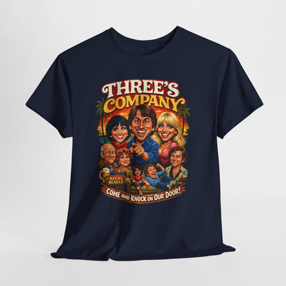 Three's Company Vintage TV Tee — Retro Sitcom Graphic T-Shirt