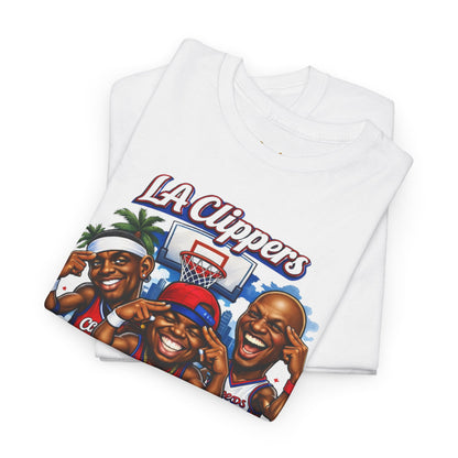 LA Clippers Cartoon Roster Tee — "The Knuckleheads" Team Graphic T-Shirt
