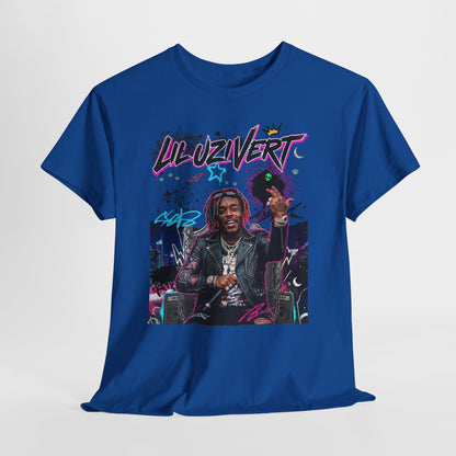 Lil Uzi — Retro Neon Rap Portrait T-Shirt
