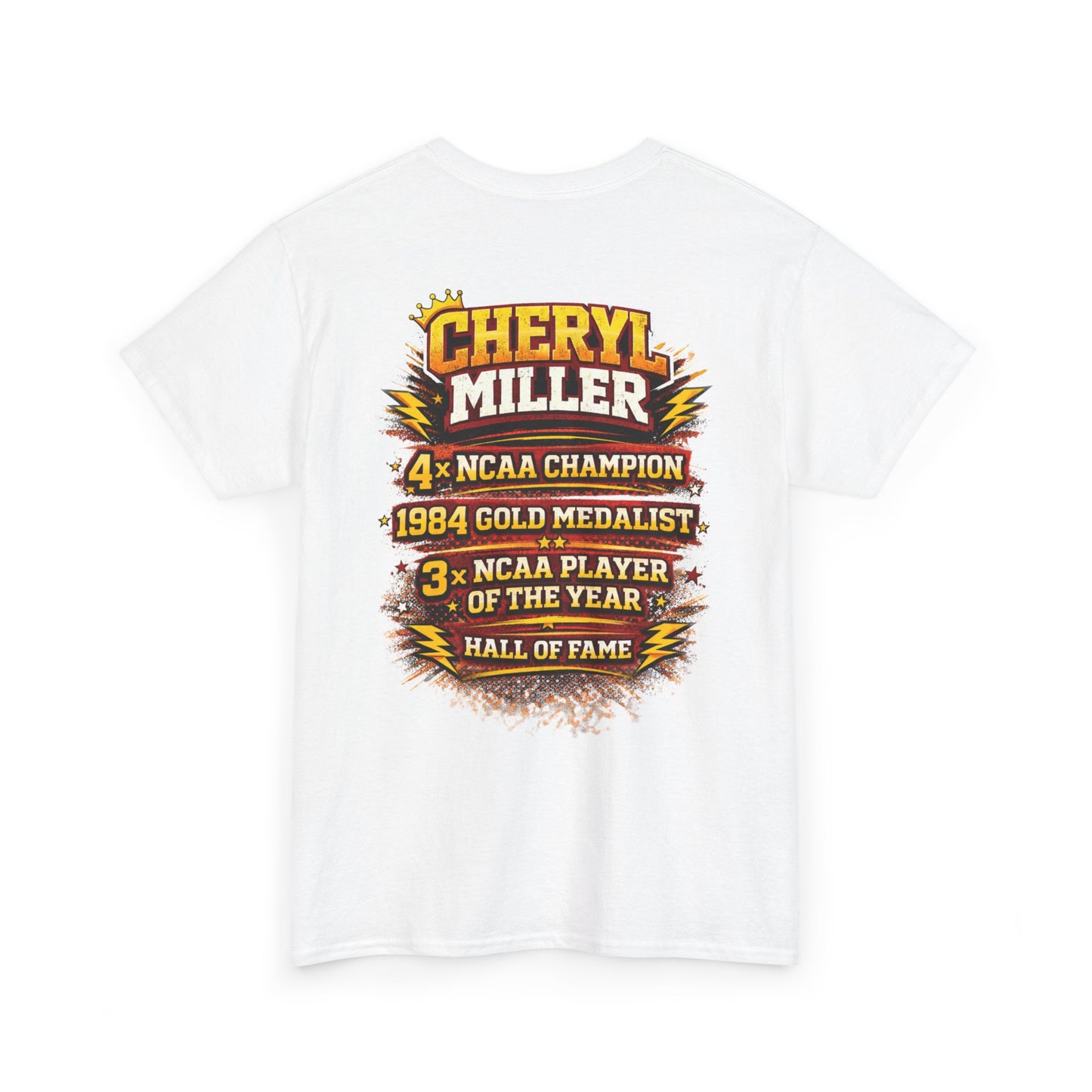 Legendary Cheryl Miller Basketball T-Shirt — 4x NCAA Champion, 1984 Gold Medalist