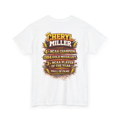 Legendary Cheryl Miller Basketball T-Shirt — 4x NCAA Champion, 1984 Gold Medalist