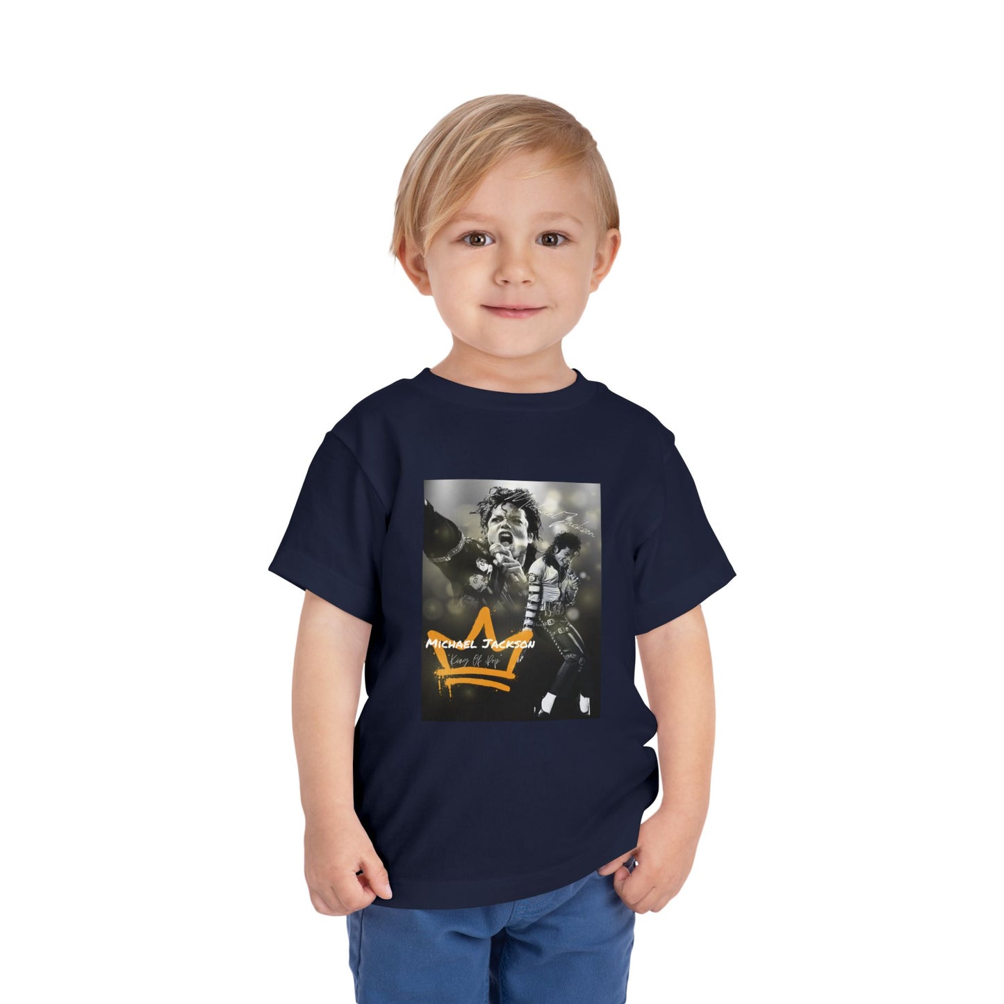 Toddler Short Sleeve Tee with Crown Design - Cool Kids T-Shirt, Unique Gift, Birthday Outfit, Everyday Wear, Explore Fashion