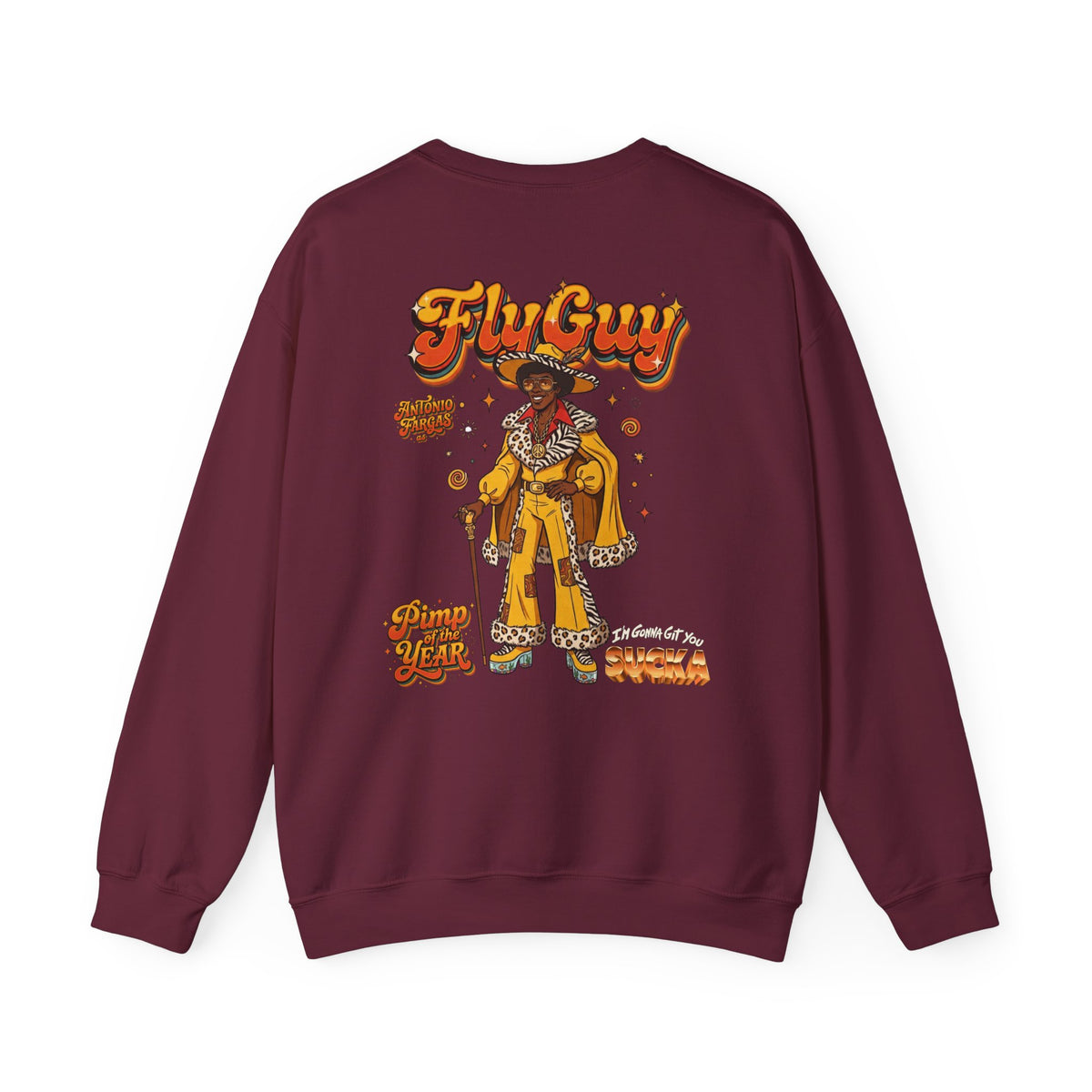 Fly Guy "Pimp Of The Year" Vintage Streetwear Crewneck Sweatshirt