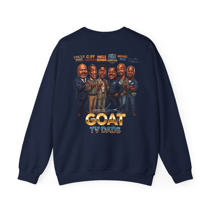 Crewneck Sweatshirt — 'GOAT' Icon Caricature Tribute Backprint