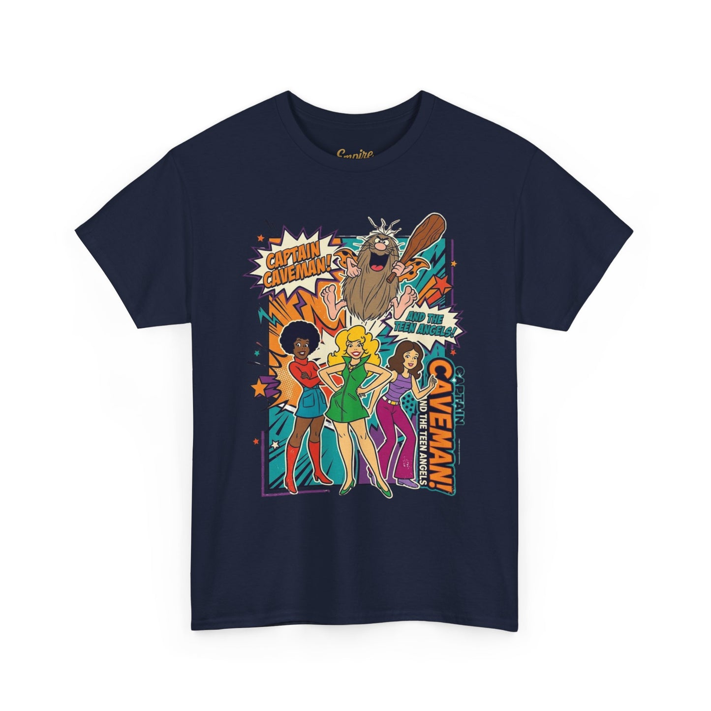 Caveman Comic Tee — Retro Pop-Art Caveman Graphic T-Shirt