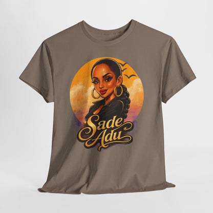 Sade Adu Portrait T-Shirt — Retro Sunset R&B Icon Tee