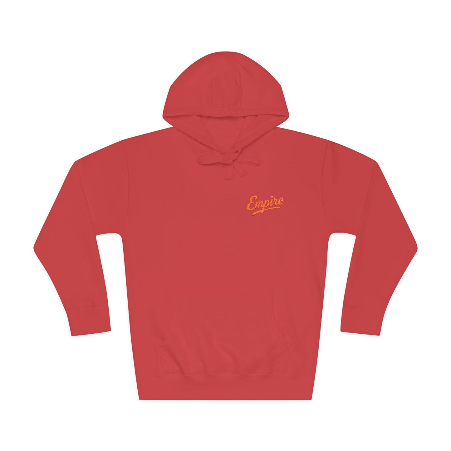 Empire Signature Embroidered Hoodie — Minimal Fleece with Orange 'Empire' Logo