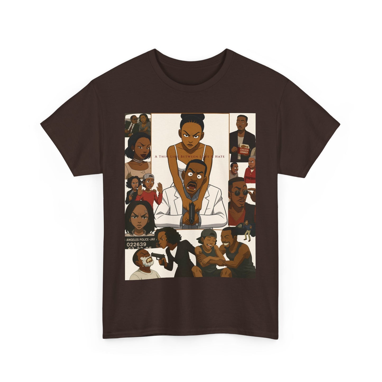 "A Thin Line" Unisex Heavy Cotton Tee - Artistic Tribute Design
