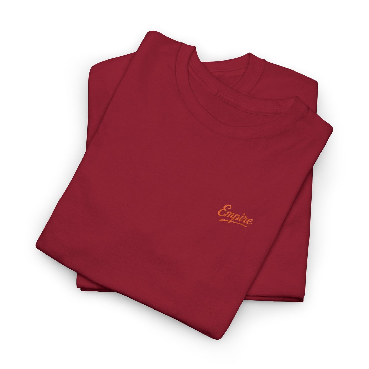 Signature Embroidered Empire Orange Chest Logo T-Shirt