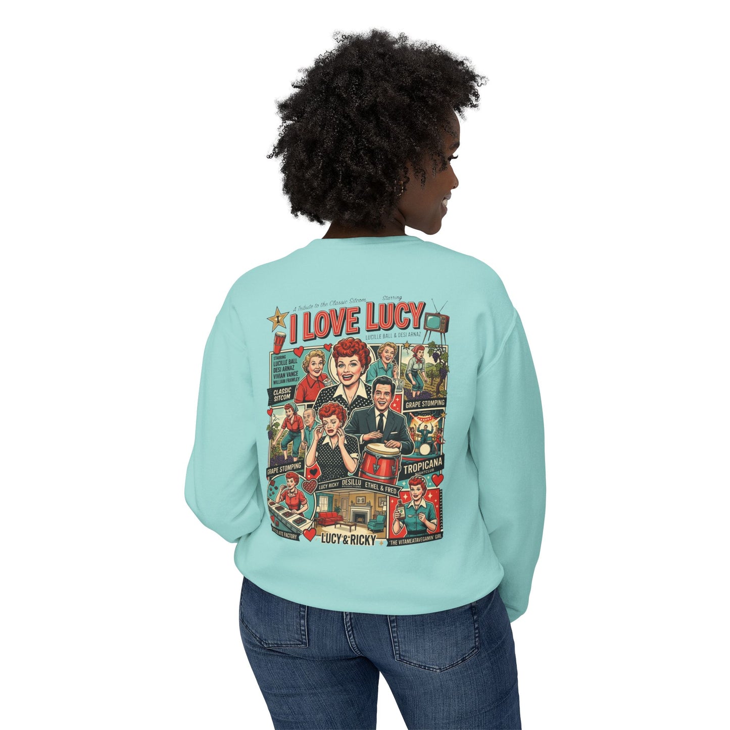 I Love Lucy Vintage Collage Sweatshirt