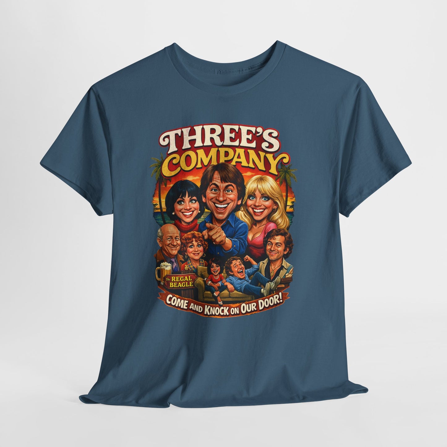 Three's Company Vintage TV Tee — Retro Sitcom Graphic T-Shirt