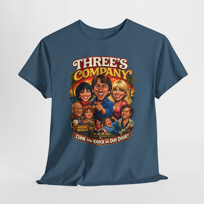 Three's Company Vintage TV Tee — Retro Sitcom Graphic T-Shirt