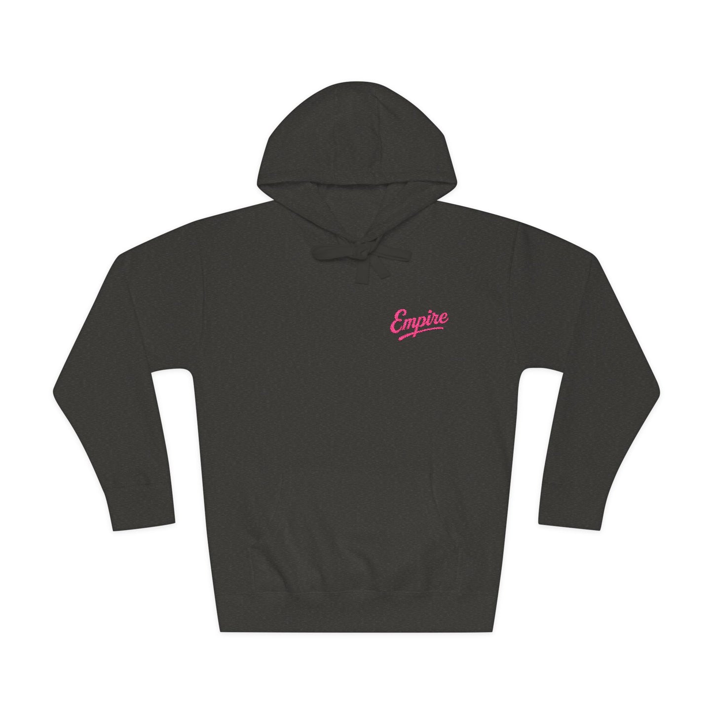 Empire Signature Embroidered Hoodie — Minimal Fleece with Pink 'Empire' Logo
