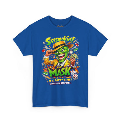 The Mask Graphic Tee — 'Ssssmokin!' Retro Movie Design