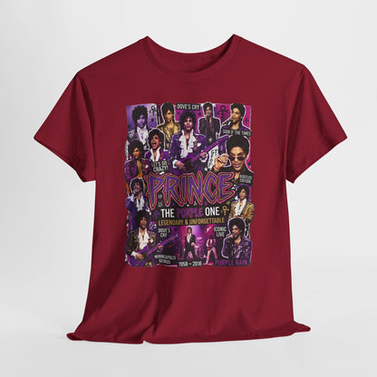 Prince Tribute T-Shirt – 'Prince The One' Collage Graphic Tee