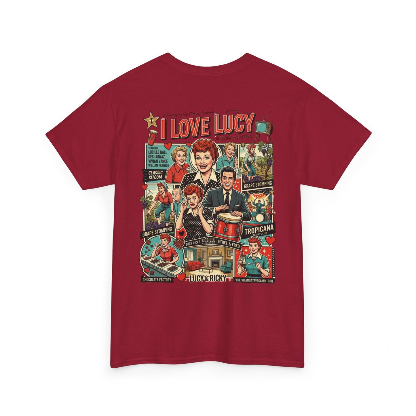 I Love Lucy Retro Collage T-Shirt