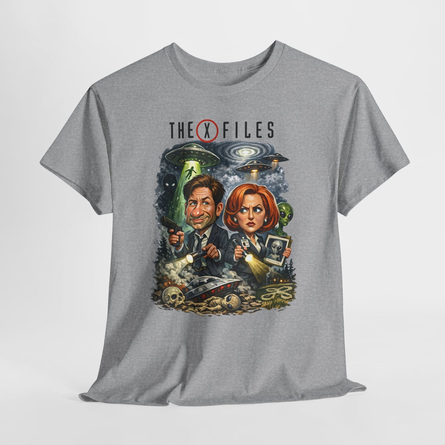 Sci‑Fi Detective Tee — The X Files Artwork Graphic T‑Shirt