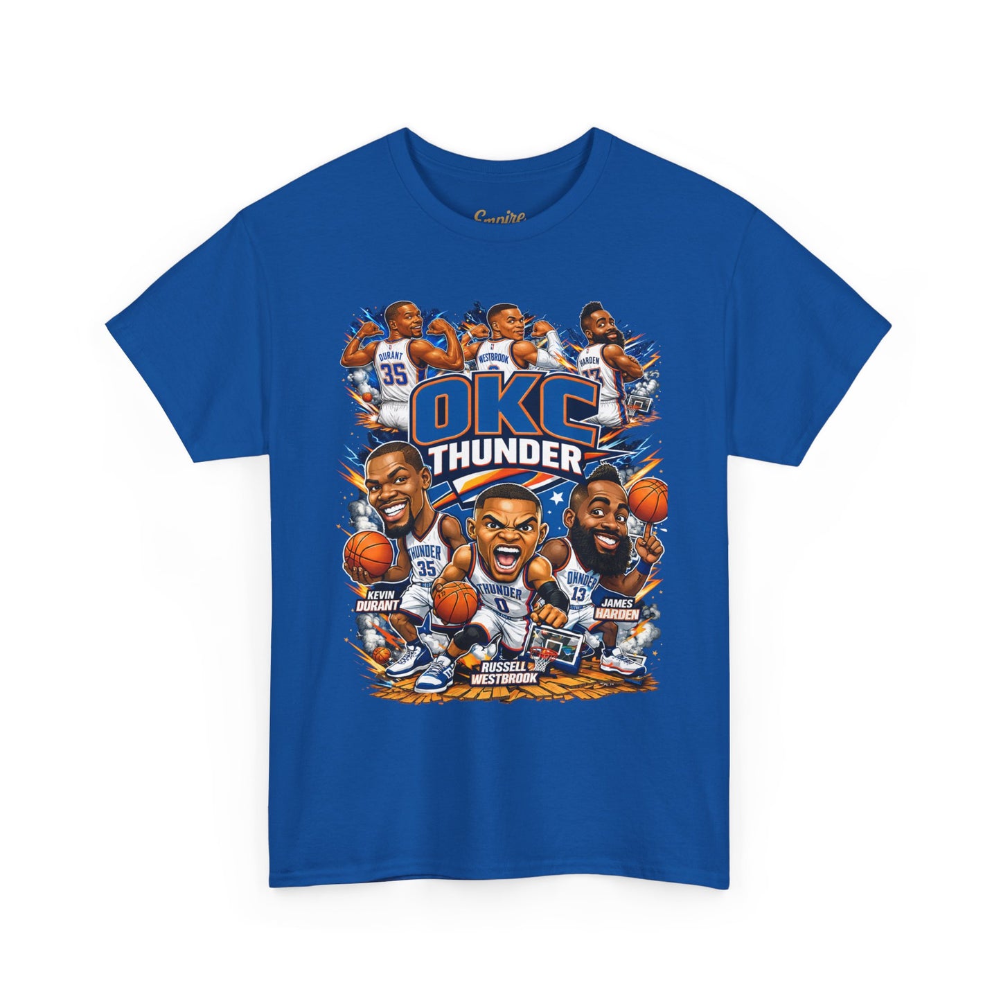 OKC Thunder Caricature Basketball T-Shirt — Team Players Graphic Tee