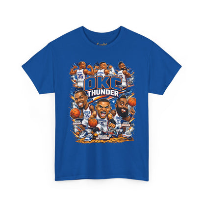 OKC Thunder Caricature Basketball T-Shirt — Team Players Graphic Tee