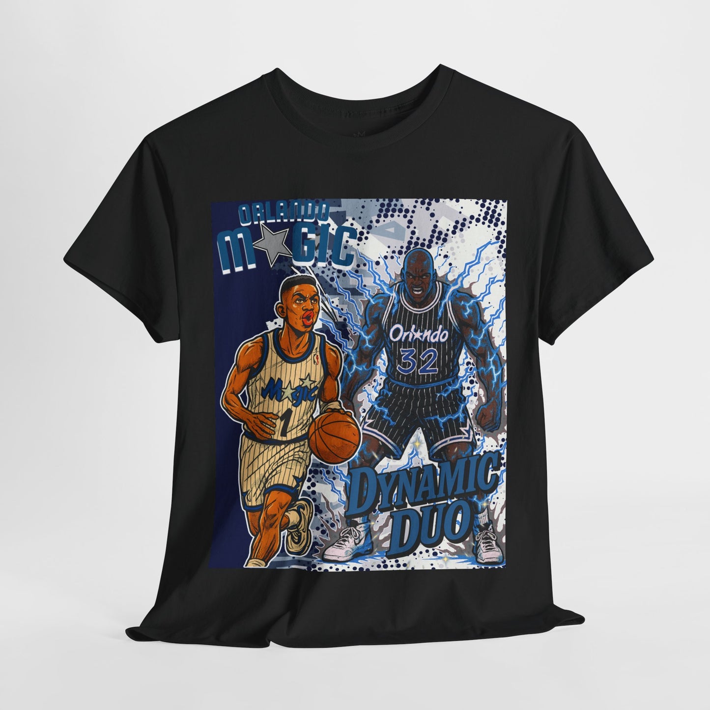 Dynamic Duo Basketball Tee - Unisex Heavy Cotton Shirt, Sports Fan Apparel, Gift for Athletes, Vintage Style, Cool Casual Wear