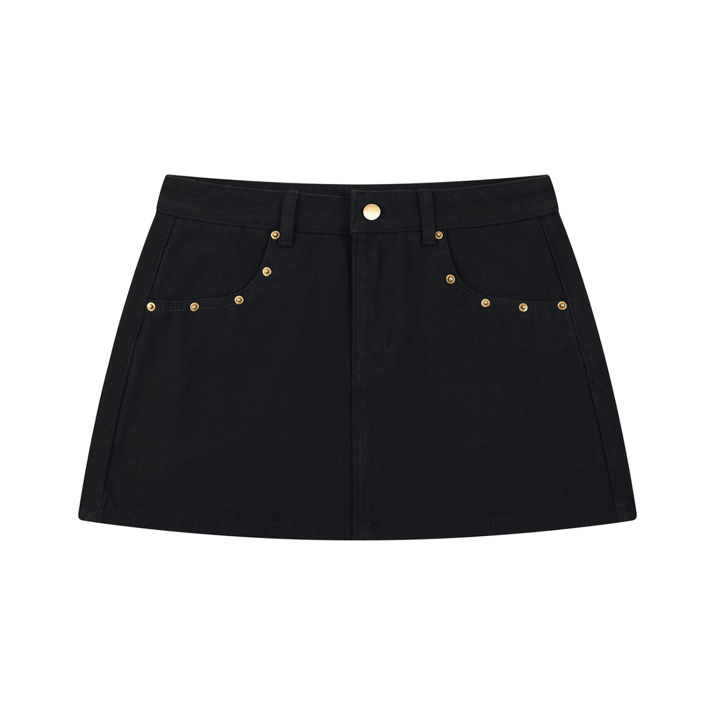 I Love Lucy Women's Studded Denim Mini Skirt