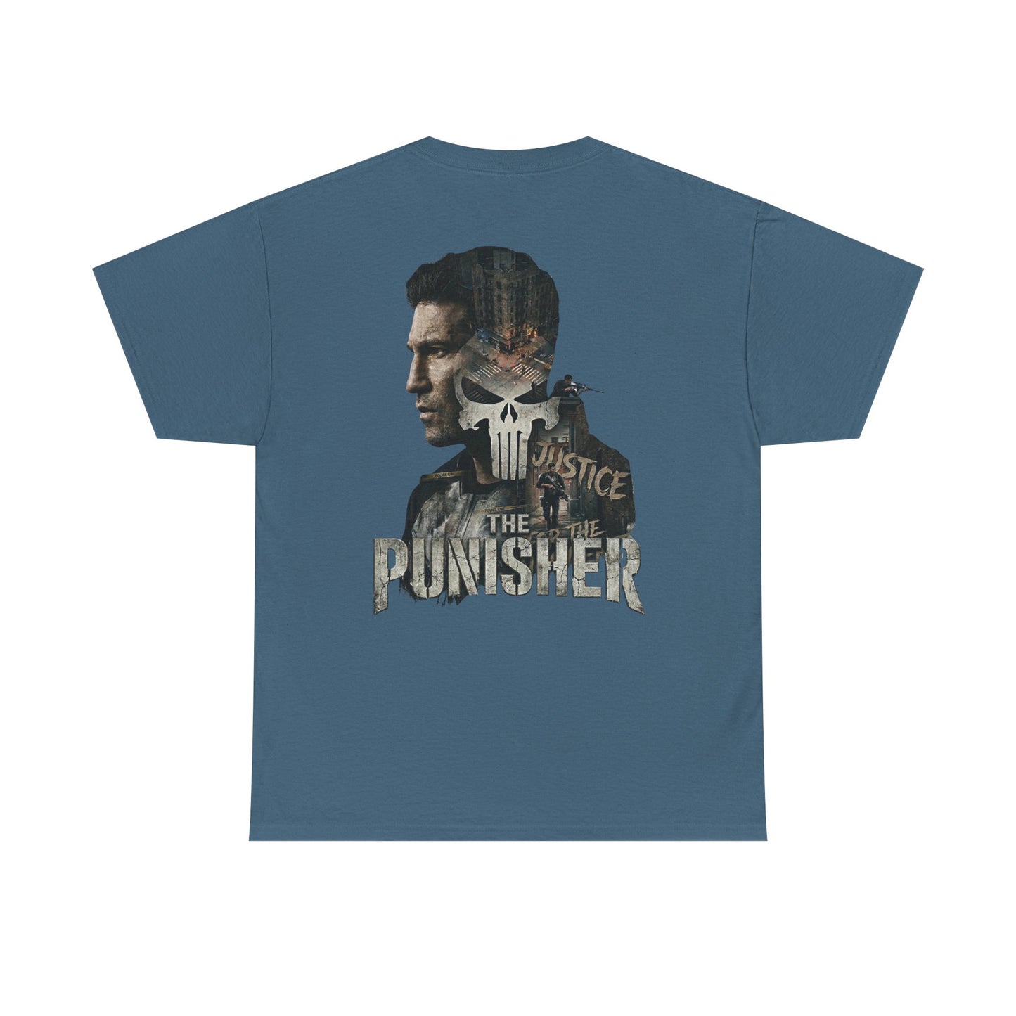Punisher Graphic Tee — Skull Logo Front & The Punisher Portrait Back