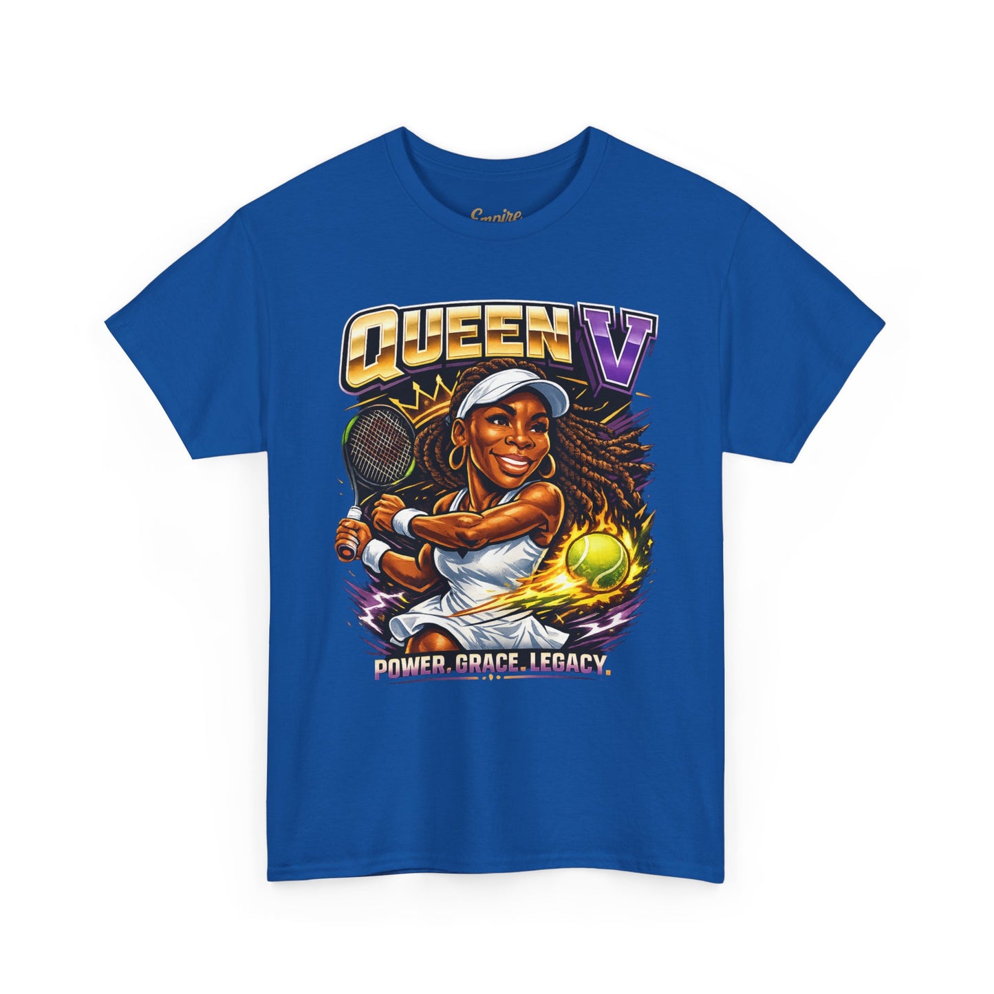 Queen V Tennis Tee — "Queen V" Venus Williams Tribute Shirt