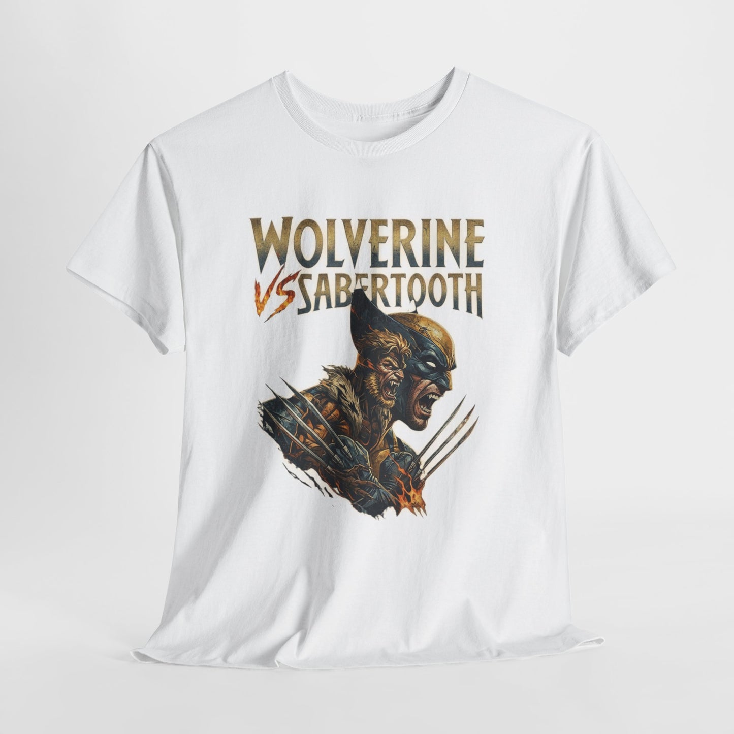 Wolverine vs Sabretooth Tee — Vintage Comic Battle Graphic T-Shirt