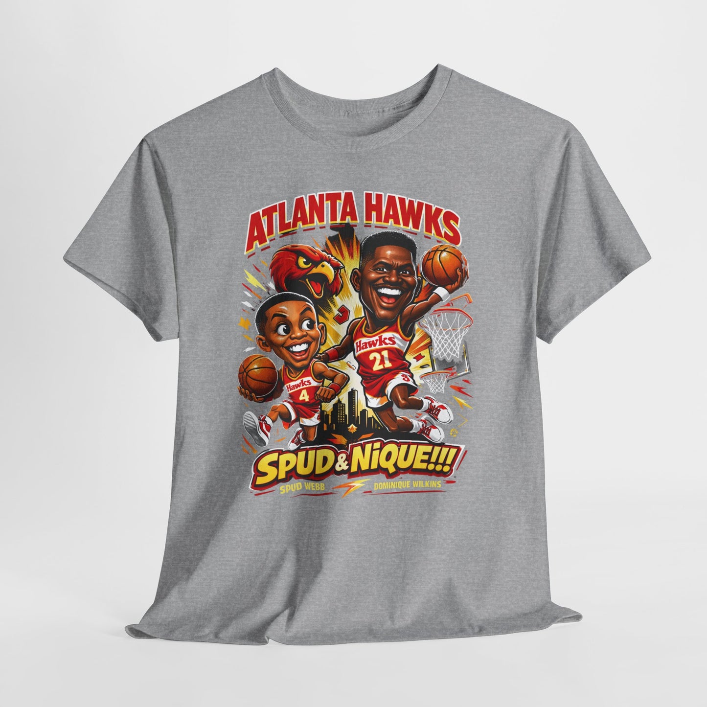 Atlanta Hawks 'Spud & Nique' Graphic Tee — Retro Basketball Fans Shirt