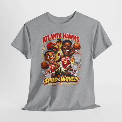 Atlanta Hawks 'Spud & Nique' Graphic Tee — Retro Basketball Fans Shirt