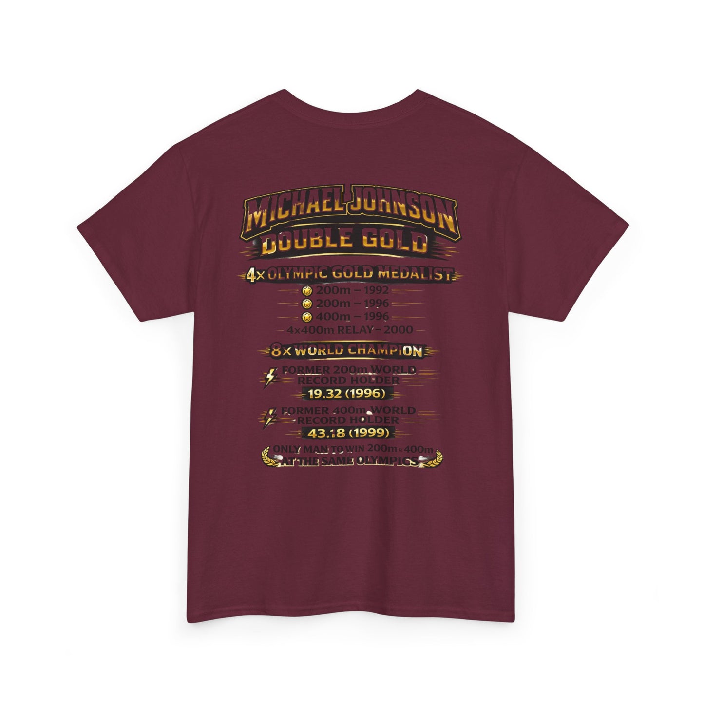 Michael Johnson 'Double Gold' Olympic Track Tribute Tee