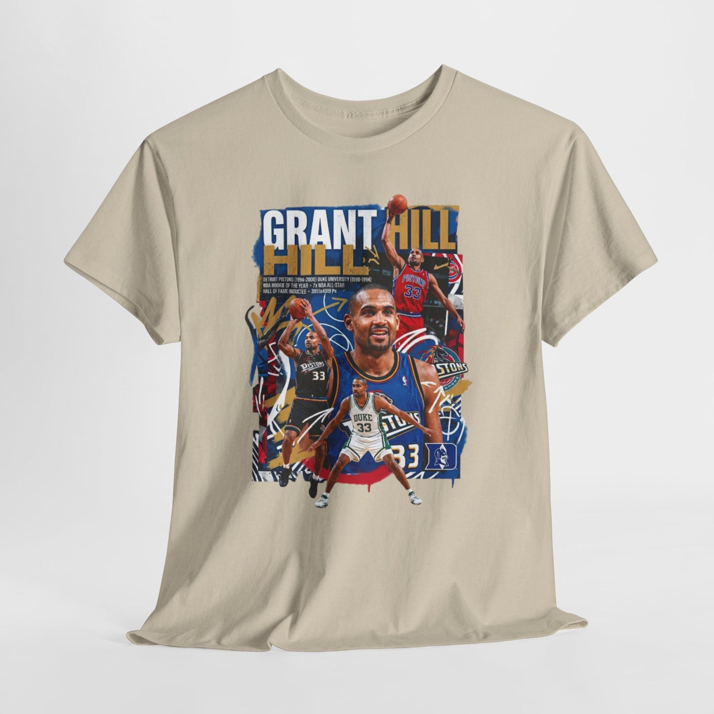 Grant Hill - Retro Basketball Player Collage