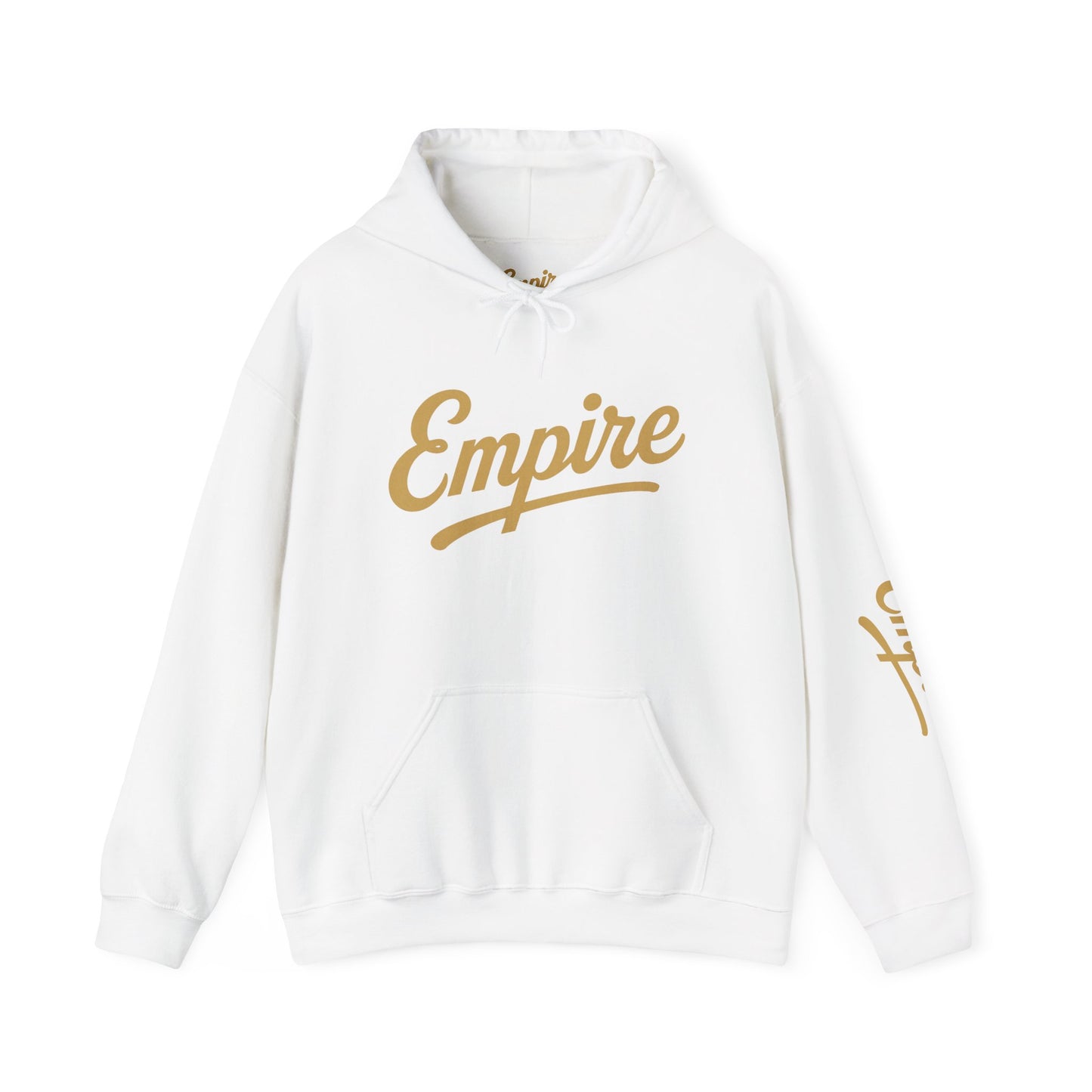 Empire Classic Hoodie | White Gold Logo Streetwear Sweatshirt